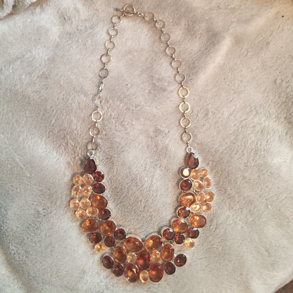 Honeycomb Jeweled Statement Necklace